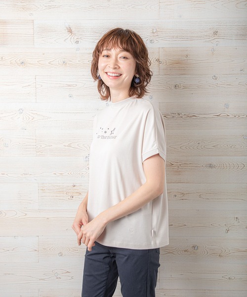 DECOY SINCE 1981（デコイシンスイチキュウハチイチ）の「刺しゅうロゴカットソー（Tシャツ/カットソー・レディース・オレンジ/チャコールグレー/ベージュ・L/M）」の16枚目の写真