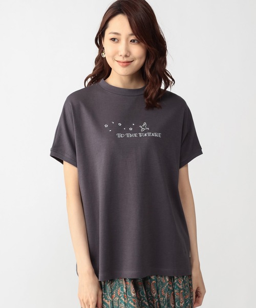 DECOY SINCE 1981（デコイシンスイチキュウハチイチ）の「刺しゅうロゴカットソー（Tシャツ/カットソー・レディース・オレンジ/チャコールグレー/ベージュ・L/M）」の21枚目の写真