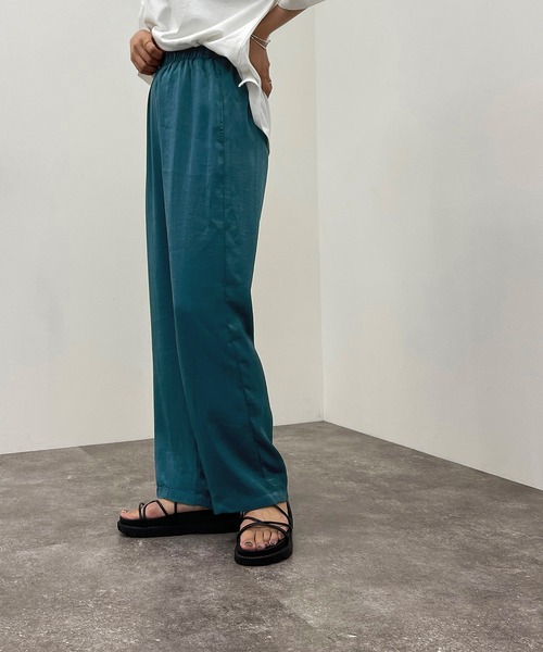 apres jour mignon（アプレジュールミニョン）の「サテンイージーパンツ【ZOZOTOWN限定アイテム】【6PO】（その他パンツ・レディース・グリーン/ブルー/オレンジ・X-LARGE/MEDIUM/SMALL）」の12枚目の写真