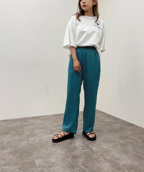 apres jour mignon（アプレジュールミニョン）の「サテンイージーパンツ【ZOZOTOWN限定アイテム】【6PO】（その他パンツ・レディース・グリーン/ブルー/オレンジ・X-LARGE/MEDIUM/SMALL）」の15枚目の写真