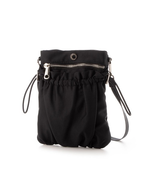 SAC（サック）の「ギャザーポケットナイロン素材ショルダーバッグ  Happy&Sac（ショルダーバッグ・レディース・キャメル/ピンク/グリーン/ブラック・FREE）」の2枚目の写真