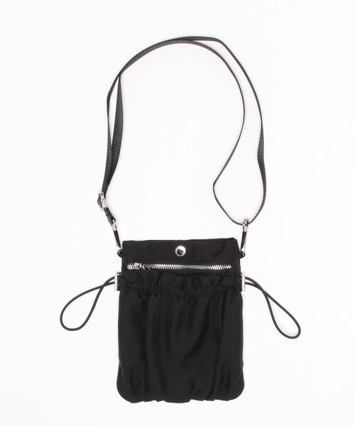 SAC（サック）の「ギャザーポケットナイロン素材ショルダーバッグ  Happy&Sac（ショルダーバッグ・レディース・キャメル/ピンク/グリーン/ブラック・FREE）」の12枚目の写真