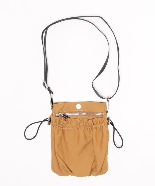 SAC（サック）の「ギャザーポケットナイロン素材ショルダーバッグ  Happy&Sac（ショルダーバッグ・レディース・キャメル/ピンク/グリーン/ブラック・FREE）」の11枚目の写真