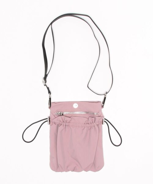 SAC（サック）の「ギャザーポケットナイロン素材ショルダーバッグ  Happy&Sac（ショルダーバッグ・レディース・キャメル/ピンク/グリーン/ブラック・FREE）」の10枚目の写真