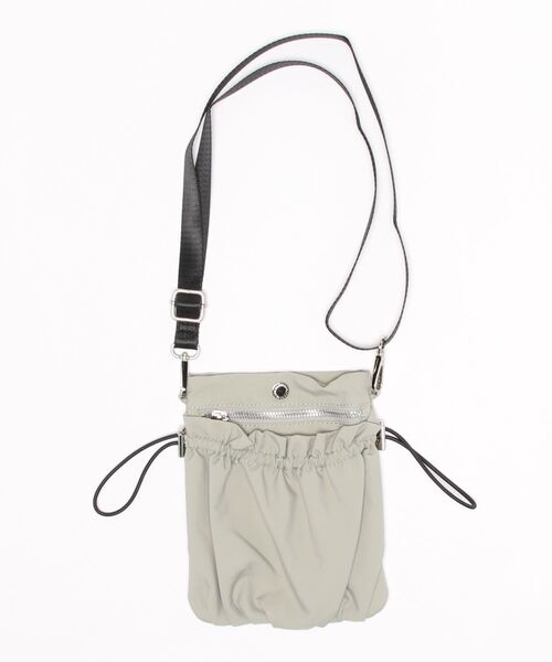 SAC（サック）の「ギャザーポケットナイロン素材ショルダーバッグ  Happy&Sac（ショルダーバッグ・レディース・キャメル/ピンク/グリーン/ブラック・FREE）」の9枚目の写真