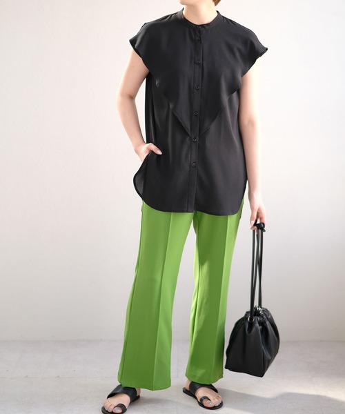 ANDJ(アンドジェイ)の「ケープカラートロピカルブラウス(シャツ/ブラウス・レディース・ホワイト/オレンジ/ブラック・M)」の15枚目の写真