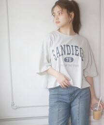 INGNI | カレッジショート丈Tシャツ(Tシャツ/カットソー)