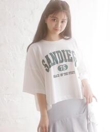 INGNI | カレッジショート丈Tシャツ(Tシャツ/カットソー)