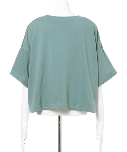 INGNI（イング）の「カレッジショート丈Tシャツ（Tシャツ/カットソー・レディース・オフホワイト/グレー/グリーン・M）」の6枚目の写真