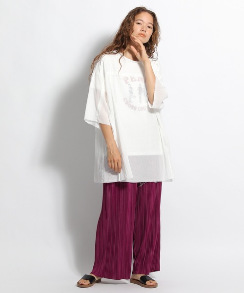 niko and...(ニコアンド)の「サラサラUVカットプリーツパンツ(その他パンツ・レディース・ライトグレー/ブラック/パープル/チャコール/ダークグレー/アイボリー・MEDIUM/LARGE)」の9枚目の写真