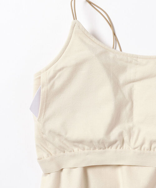 Ray BEAMS(レイビームス)の「Ray BEAMS / Wストラップ カップ付き キャミソール(キャミソール・レディース・アイボリー/パープル/グリーン/ブラック・ONE SIZE)」の9枚目の写真