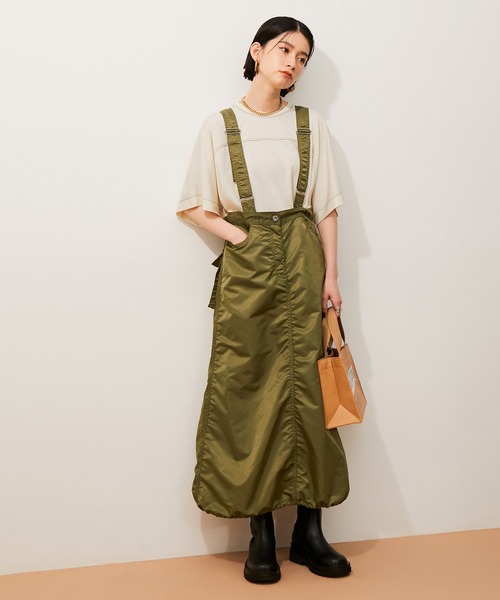 ADAM ET ROPE'(アダムエロペ)の「ドロストTシャツ(Tシャツ/カットソー・レディース・ピンク/ブラック/キナリ・FREE)」の9枚目の写真