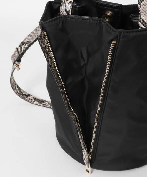 RODE SKO（ロデスコ）の「MATILDA ナイロンコンビバケツ（ショルダーバッグ・レディース・ベージュ/ブラック・ONE）」の10枚目の写真