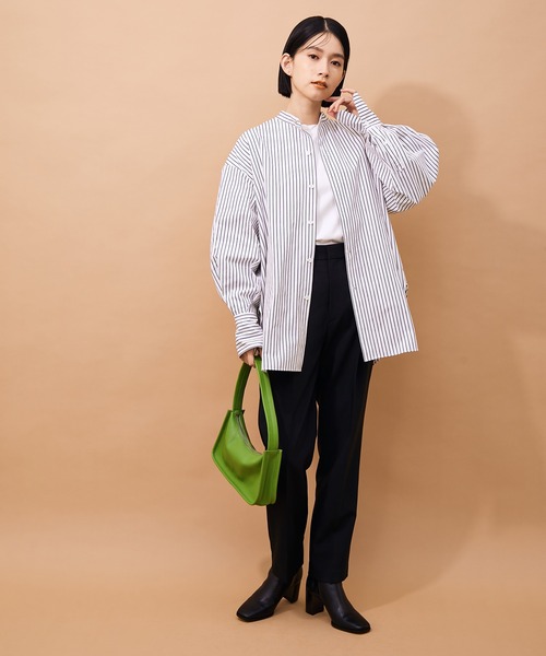 ADAM ET ROPE'（アダムエロペ）の「カービーフォルムシャツ（シャツ/ブラウス・レディース・ホワイト/ブルー系その他/ピンク・FREE）」の12枚目の写真