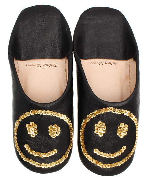 Fatima morocco（ファティマモロッコ）の「FATIMA MOROCCOバブーシュ/459-FMC-SPANGLE/SMILE24（ルームシューズ/スリッパ・ゴールド/ホワイト/ブラック/シルバー・27/24）」の3枚目の写真