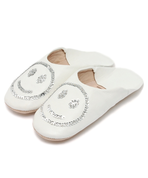 Fatima morocco（ファティマモロッコ）の「FATIMA MOROCCOバブーシュ/459-FMC-SPANGLE/SMILE24（ルームシューズ/スリッパ・ゴールド/ホワイト/ブラック/シルバー・27/24）」の5枚目の写真