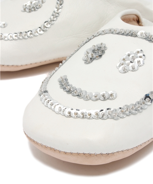 Fatima morocco（ファティマモロッコ）の「FATIMA MOROCCOバブーシュ/459-FMC-SPANGLE/SMILE24（ルームシューズ/スリッパ・ゴールド/ホワイト/ブラック/シルバー・27/24）」の9枚目の写真