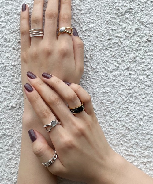 D.U.E(ディー・ユー・イー)の「D.U.E カボションクロスシルバーリング(リング・レディース・ライトグレー/レッド・FREE)」の18枚目の写真