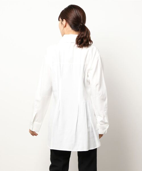 ENVYM（アンビー）の「ウエストタックＳＨ（シャツ/ブラウス・レディース・ホワイト/ブラック・FREE）」の4枚目の写真