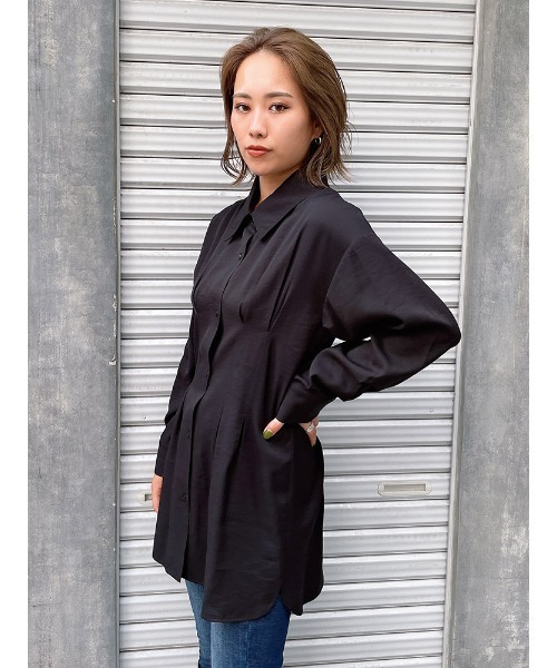 ENVYM（アンビー）の「ウエストタックＳＨ（シャツ/ブラウス・レディース・ホワイト/ブラック・FREE）」の14枚目の写真