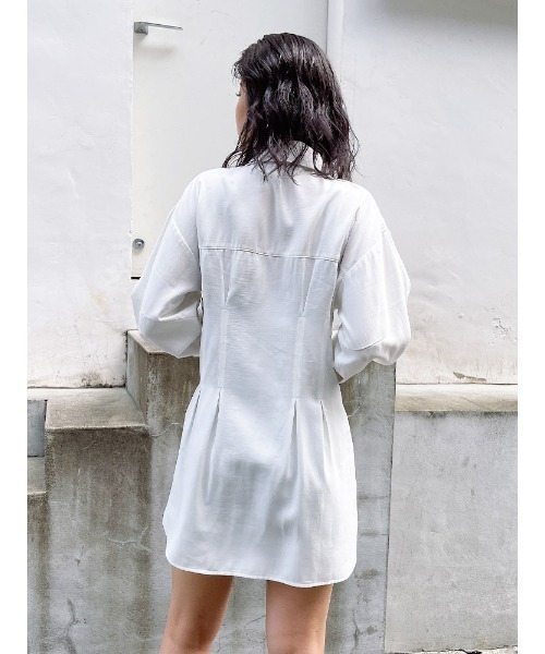 ENVYM（アンビー）の「ウエストタックＳＨ（シャツ/ブラウス・レディース・ホワイト/ブラック・FREE）」の10枚目の写真