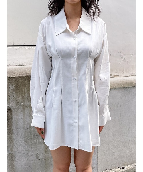 ENVYM（アンビー）の「ウエストタックＳＨ（シャツ/ブラウス・レディース・ホワイト/ブラック・FREE）」の9枚目の写真