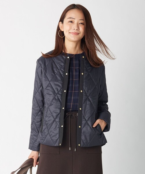 J.PRESS(ジェイプレス)の「30デニール高密度タフタⅡ キルティングコート(その他アウター・レディース・グレー系/ネイビー系/ブラウン系・T15/T13)」の3枚目の写真