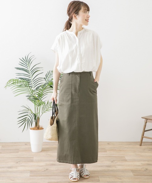 URBAN RESEARCH Sonny Label（アーバンリサーチサニーレーベル）の「ベイカーチノスカート（スカート・レディース・ネイビー/カーキ/チャコールグレー・38/36）」の4枚目の写真