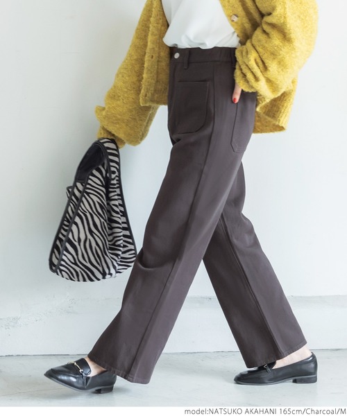 coca(coca)(コカ)の「フロントポケットカツラギパンツ(その他パンツ・レディース・チャコールグレー/アイボリー・M/L)」の15枚目の写真