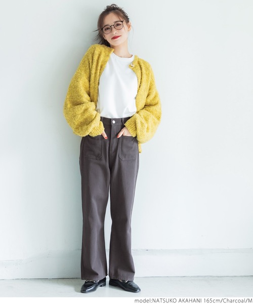 coca(coca)(コカ)の「フロントポケットカツラギパンツ(その他パンツ・レディース・チャコールグレー/アイボリー・M/L)」の7枚目の写真