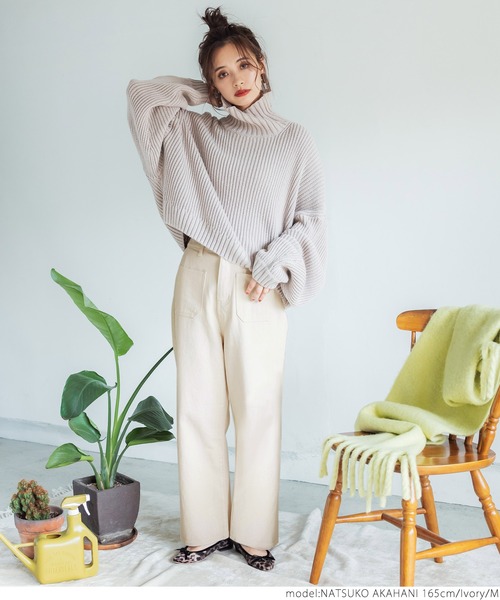 coca(coca)(コカ)の「フロントポケットカツラギパンツ(その他パンツ・レディース・チャコールグレー/アイボリー・M/L)」の18枚目の写真