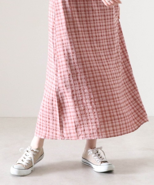 Cheek(チーク)の「キャンディースリーブチェックワンピース(ワンピース・レディース・ピンク/ブルー/グレイッシュベージュ・FREE)」の19枚目の写真