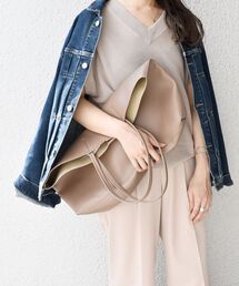 SHIPS | フェイクレザービッグトート◆(トートバッグ)