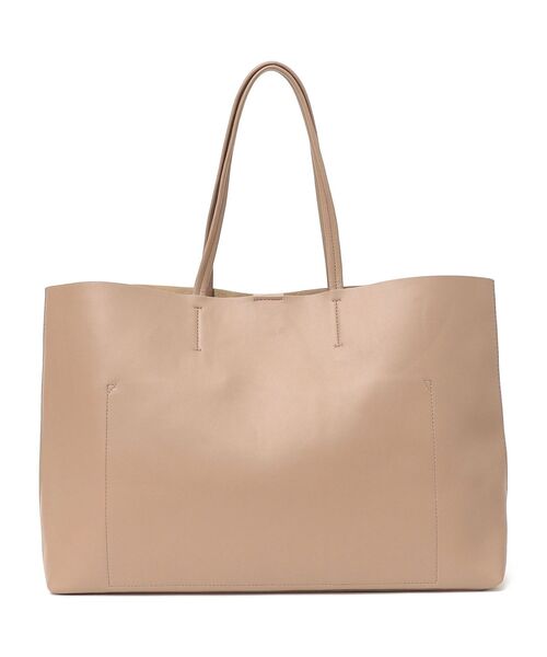 SHIPS（シップス）の「フェイクレザービッグトート◆（トートバッグ・レディース・ブラック/ベージュ・ONE SIZE）」の13枚目の写真