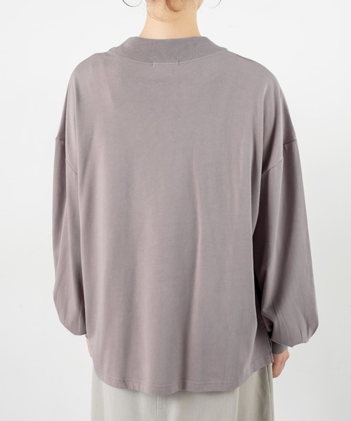 OLIVE des OLIVE（オリーブデオリーブ）の「モックネックLOVE　ロンT（Tシャツ/カットソー・レディース・ベージュ/パープル/オフホワイト/スミクロ/ライトブラウン・FREE）」の14枚目の写真