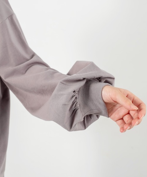 OLIVE des OLIVE（オリーブデオリーブ）の「モックネックLOVE　ロンT（Tシャツ/カットソー・レディース・ベージュ/パープル/オフホワイト/スミクロ/ライトブラウン・FREE）」の20枚目の写真