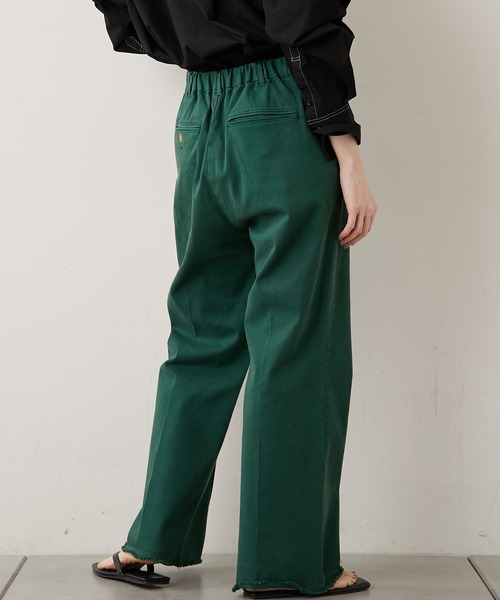 CIAOPANIC TYPY(チャオパニックティピー)の「ピンタック裾フリンジカラーチノパンツ(チノパンツ・レディース・ブラック/ベージュ/オレンジ/グリーン・SMALL/MEDIUM/LARGE)」の15枚目の写真