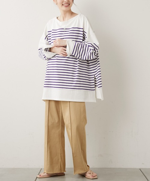 CIAOPANIC TYPY(チャオパニックティピー)の「ピンタック裾フリンジカラーチノパンツ(チノパンツ・レディース・ブラック/ベージュ/オレンジ/グリーン・SMALL/MEDIUM/LARGE)」の14枚目の写真