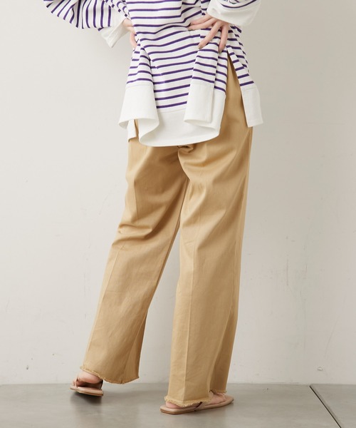 CIAOPANIC TYPY(チャオパニックティピー)の「ピンタック裾フリンジカラーチノパンツ(チノパンツ・レディース・ブラック/ベージュ/オレンジ/グリーン・SMALL/MEDIUM/LARGE)」の8枚目の写真