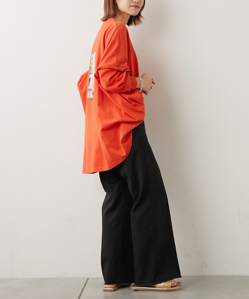 CIAOPANIC TYPY(チャオパニックティピー)の「ピンタック裾フリンジカラーチノパンツ(チノパンツ・レディース・ブラック/ベージュ/オレンジ/グリーン・SMALL/MEDIUM/LARGE)」の13枚目の写真