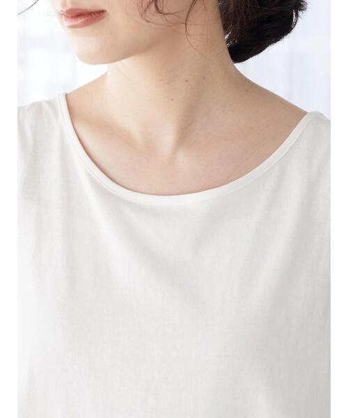 Green　Parks（グリーンパークス）の「裾異素材使いタンクトップ＊（タンクトップ・レディース・ブラック/オフホワイト・FREE）」の8枚目の写真