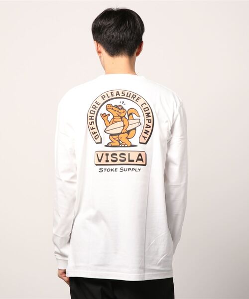 VISSLA（ヴィスラ）の「【ムラサキスポーツ別注】VISSLA/ヴィスラ バックプリントロンT M431OSSJ（Tシャツ/カットソー・メンズ・ホワイト/ブラック・L/M）」の5枚目の写真