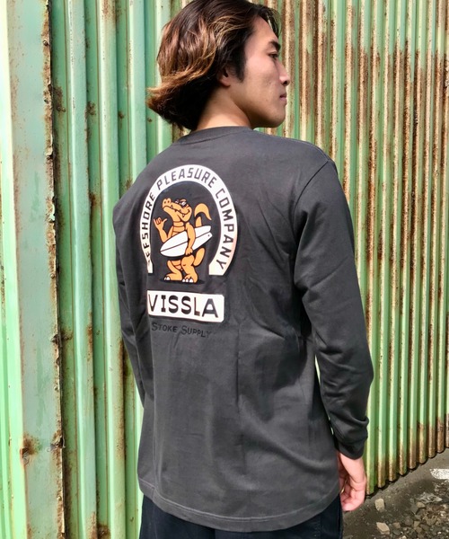 VISSLA（ヴィスラ）の「【ムラサキスポーツ別注】VISSLA/ヴィスラ バックプリントロンT M431OSSJ（Tシャツ/カットソー・メンズ・ホワイト/ブラック・L/M）」の2枚目の写真