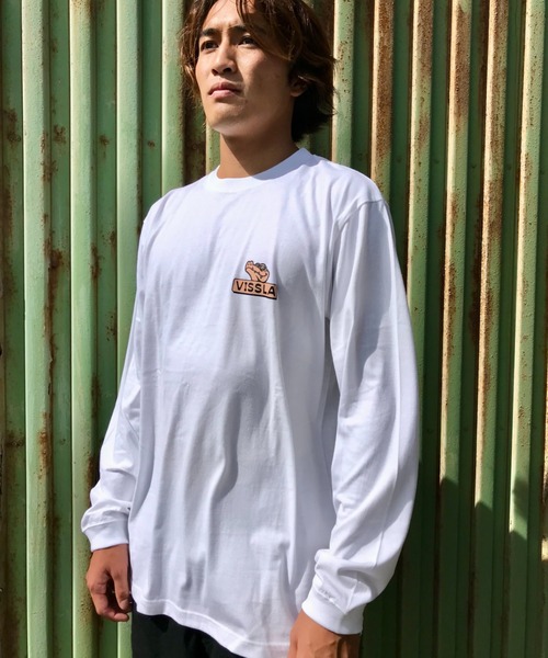 VISSLA（ヴィスラ）の「【ムラサキスポーツ別注】VISSLA/ヴィスラ バックプリントロンT M431OSSJ（Tシャツ/カットソー・メンズ・ホワイト/ブラック・L/M）」の14枚目の写真