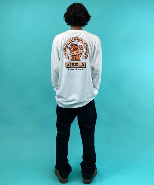 VISSLA（ヴィスラ）の「【ムラサキスポーツ別注】VISSLA/ヴィスラ バックプリントロンT M431OSSJ（Tシャツ/カットソー・メンズ・ホワイト/ブラック・L/M）」の12枚目の写真