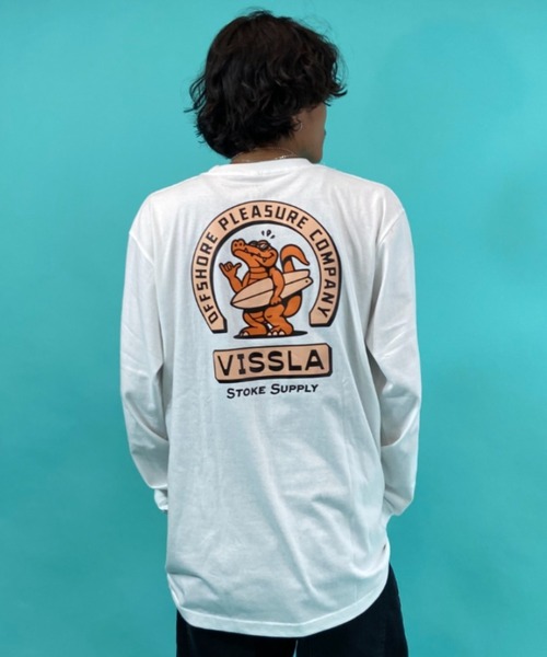 VISSLA（ヴィスラ）の「【ムラサキスポーツ別注】VISSLA/ヴィスラ バックプリントロンT M431OSSJ（Tシャツ/カットソー・メンズ・ホワイト/ブラック・L/M）」の9枚目の写真