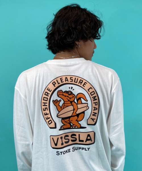 VISSLA（ヴィスラ）の「【ムラサキスポーツ別注】VISSLA/ヴィスラ バックプリントロンT M431OSSJ（Tシャツ/カットソー・メンズ・ホワイト/ブラック・L/M）」の11枚目の写真