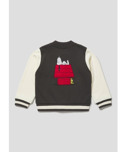 Design Tshirts Store graniph(デザイン ティーシャツ ストア グラニフ)の「ドッグハウス(ピーナッツ)|キッズスウェットスタジアムジャンパー(ブルゾン・キッズ・スミクロ・110/130)」の6枚目の写真