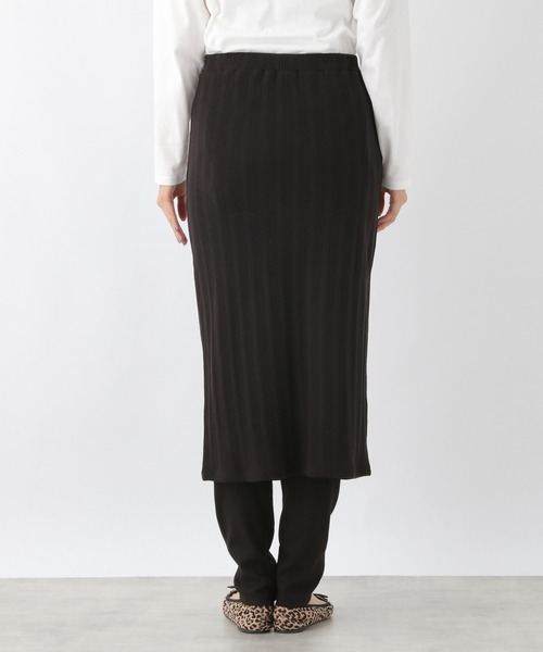LEPSIM（レプシィム）の「２Ｐセットリブスカート　227748（スカート・レディース・モカ/ブラック・FREE）」の5枚目の写真