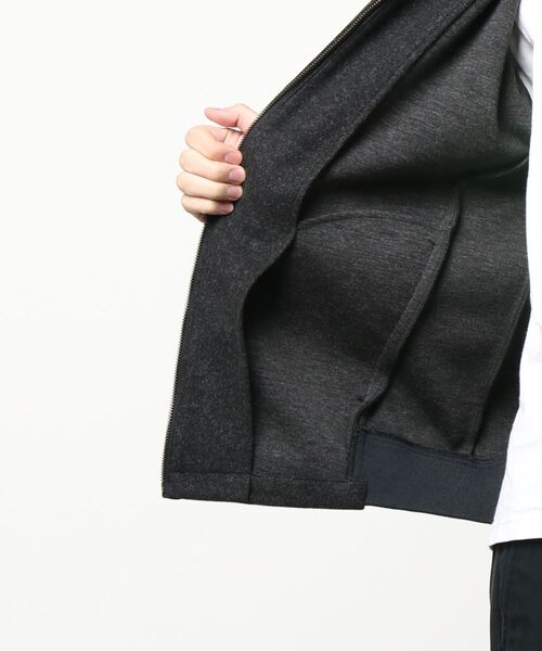 STYLEBLOCK(スタイルブロック)の「フェイクウールリブブルゾン(MA-1・メンズ・ブラウン/チャコール・M/L)」の5枚目の写真